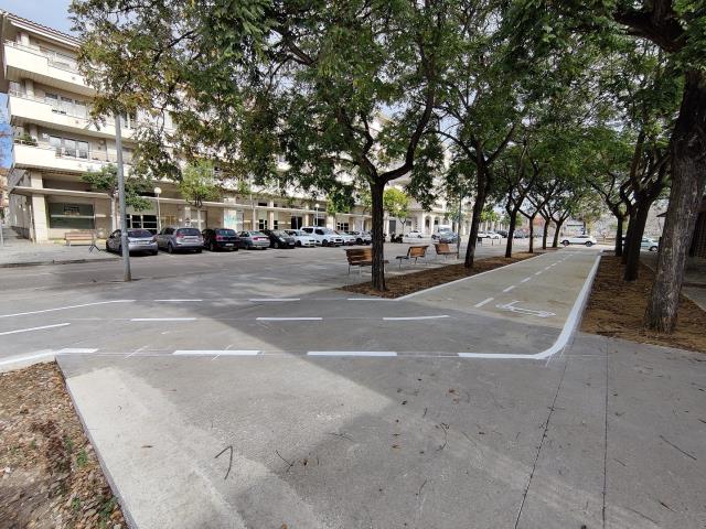 Carril bici a la rambla de l'Exposició
